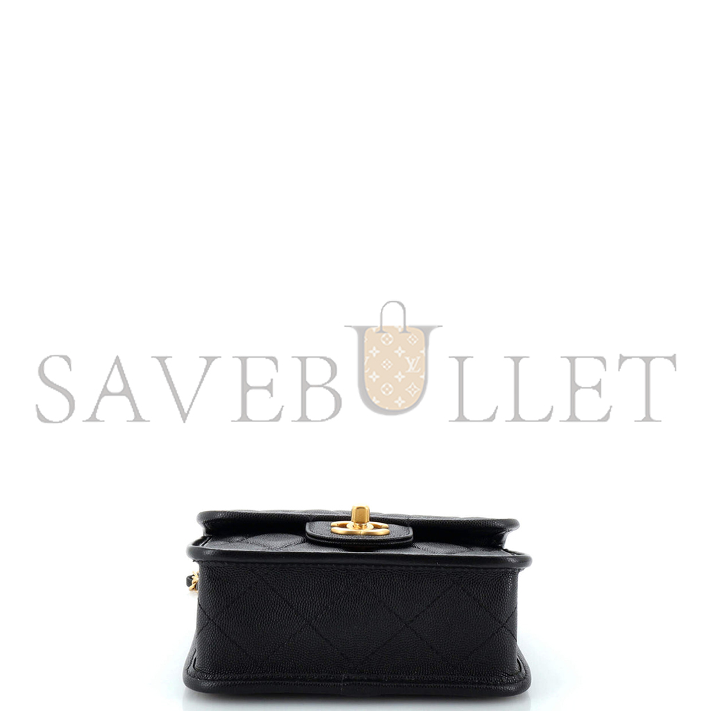 Ch*el master school memory top handle flap bag quilted caviar mini as3652 (20.5*17*6cm)